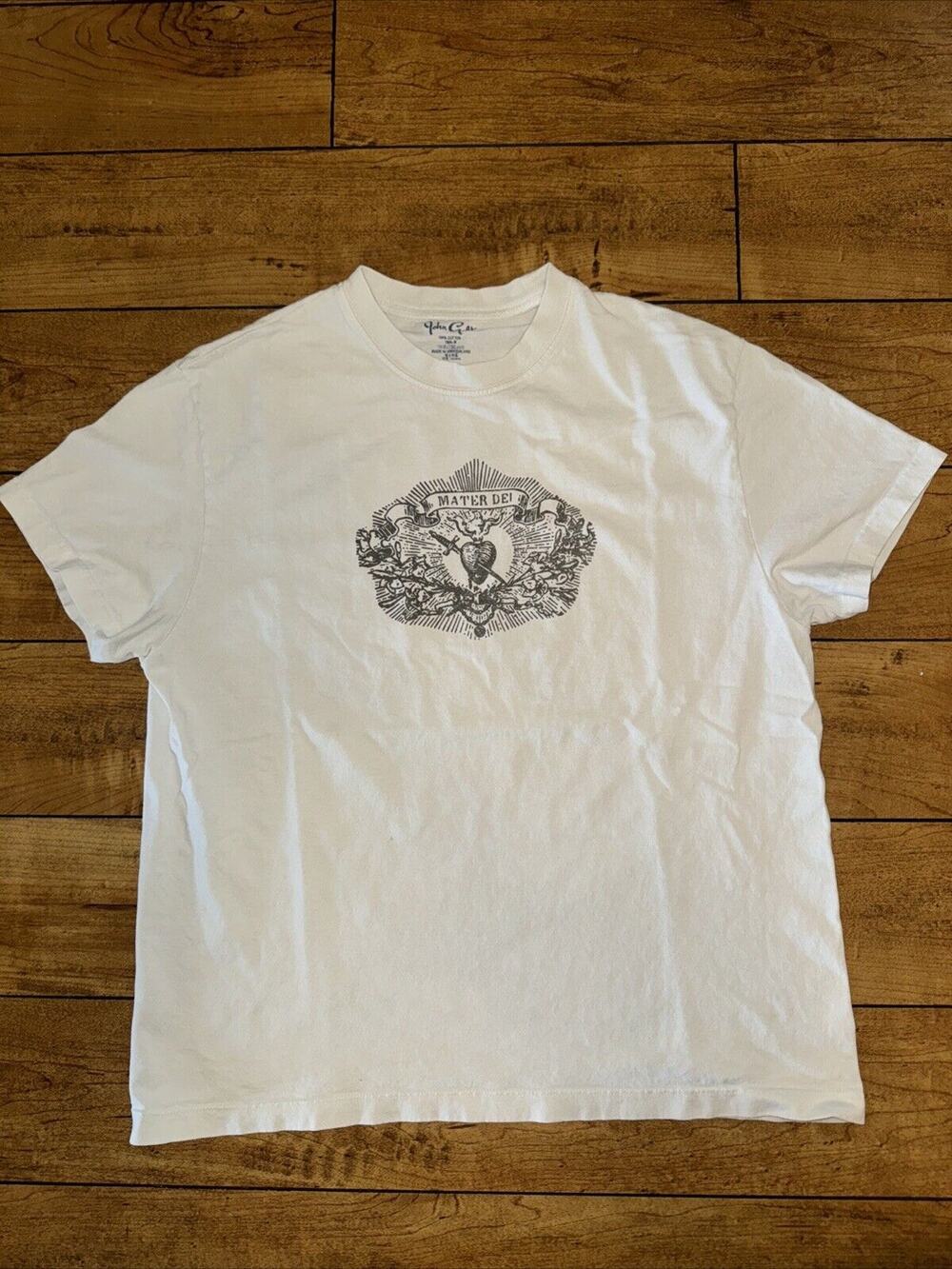 John Galt T-Shirt Medium 19x23 White Mater De Heart Y2K